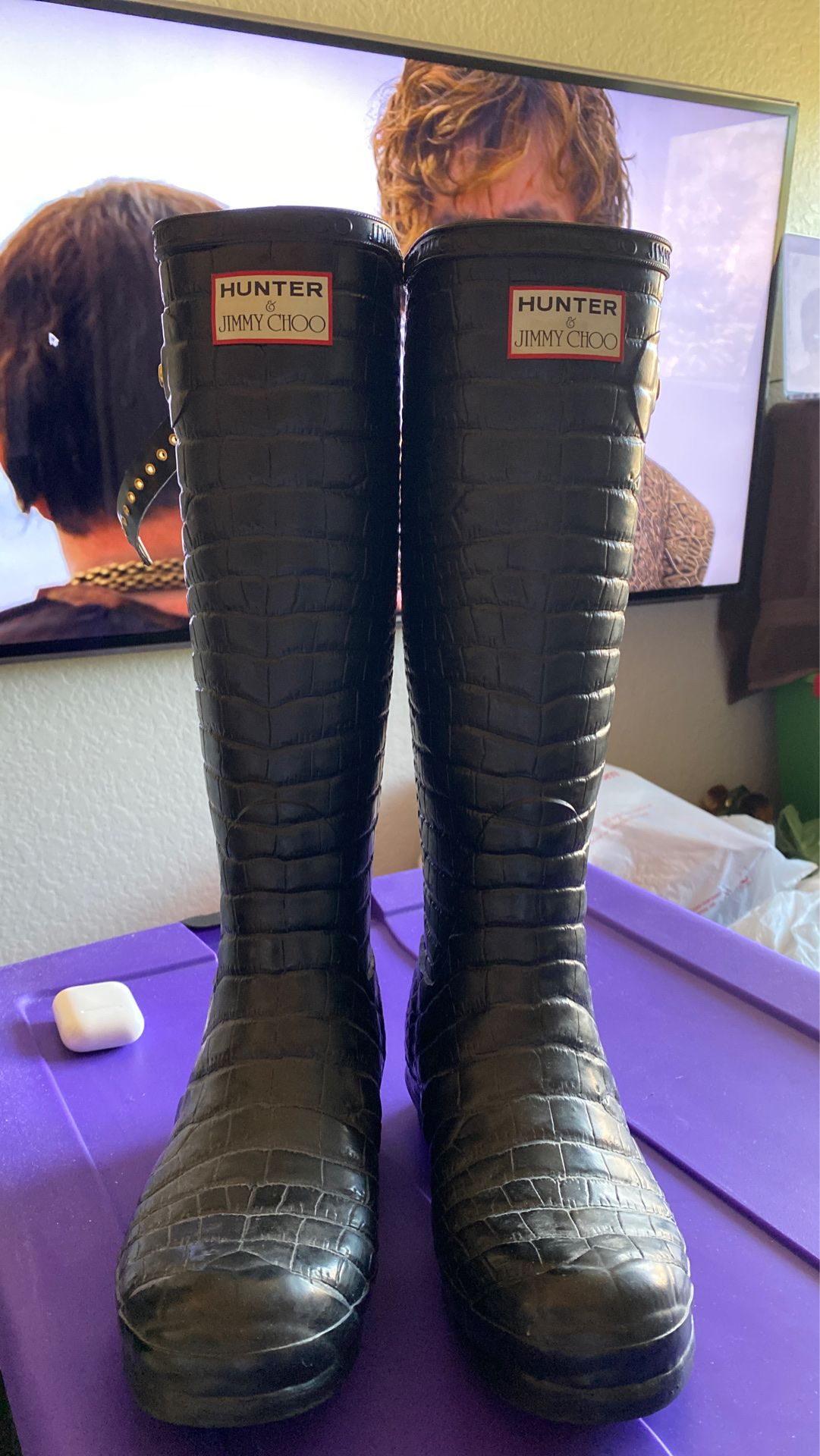 Hunter Jimmy Choo Rain Boots 7.5