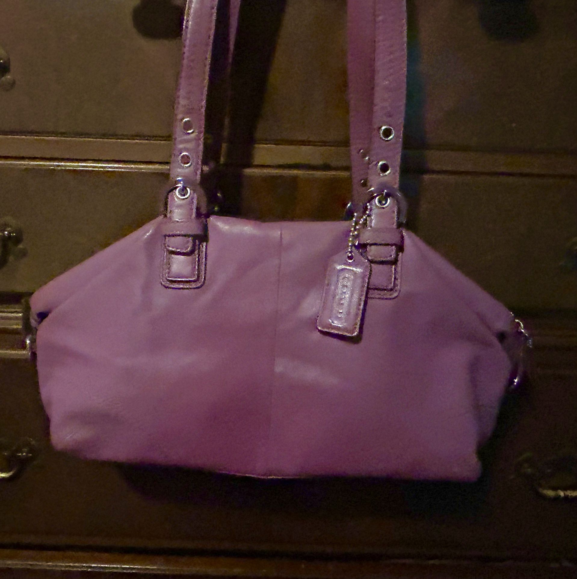 Coach SoHo Leather Bag Purple