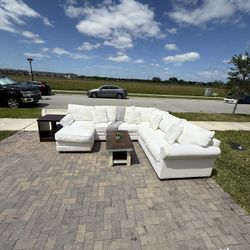 🛋️Sectional linen Couch - Delivery available 