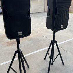 Two Alto 12’ DJ Speakers w/ Poles