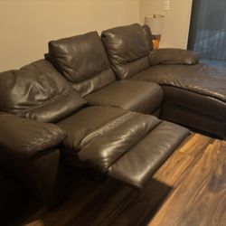 Natuzzi Leather Couch/Recliner