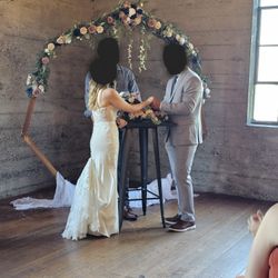 Heptagon wooden Arch for wedding, party backdrop 