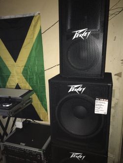 set of dj speakers two 18”one 12”