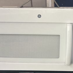 White GE Over The Range Microwave