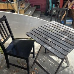 Black Wooden Chairs 