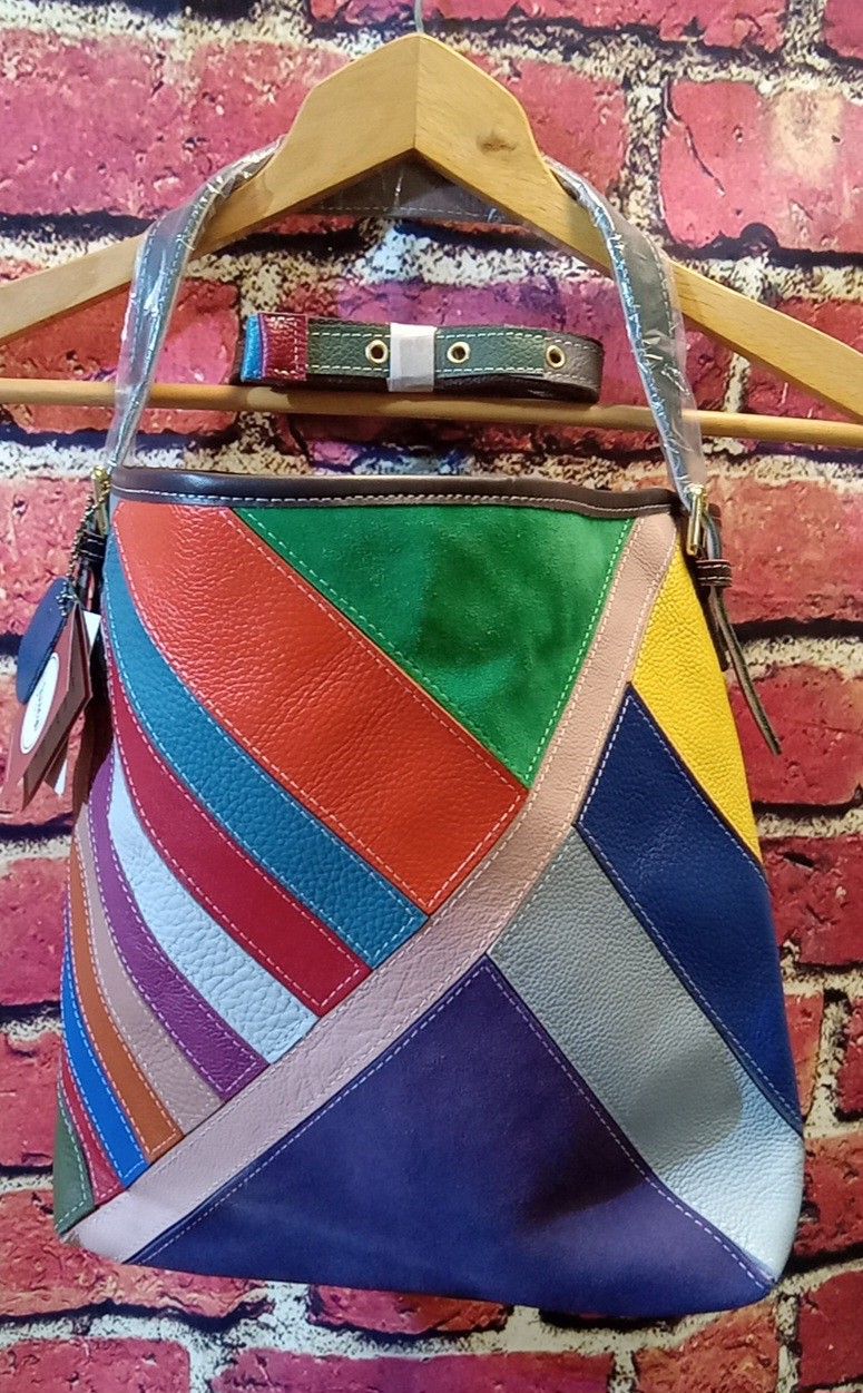 Chaos By Elcie Genuine Leather Multicolored Bag Brand New With Tags