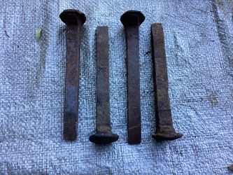 Old railroad spike’s.