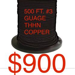 #3 AWG STRANDED COPPER 500ft.