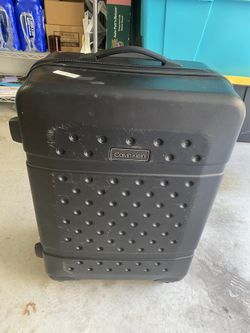 Calvin Klein Large Black Suitcase Luggage with Wheels – Pre-Owned