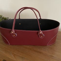 Faux Leather Basket
