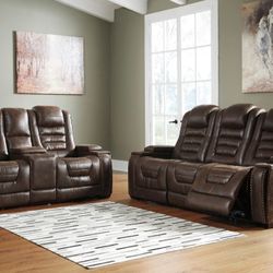 Game Zone Bark Power Recliner Living Room Set

