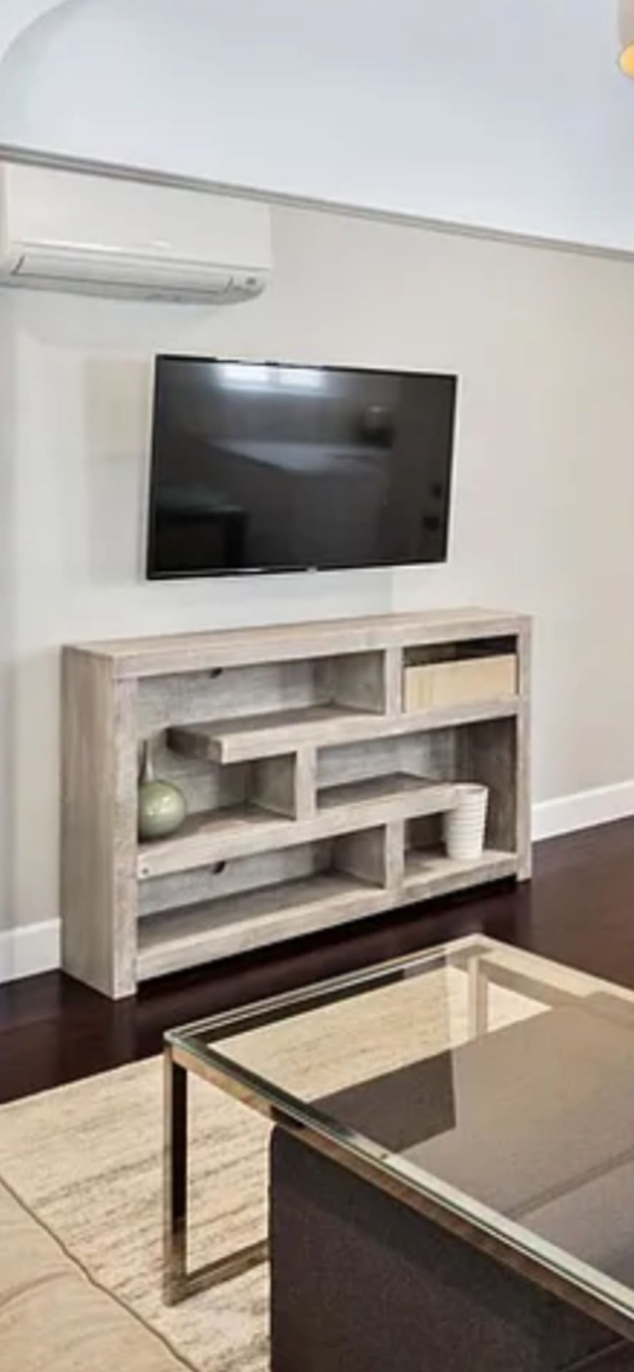 Grey, Wood Grain Console