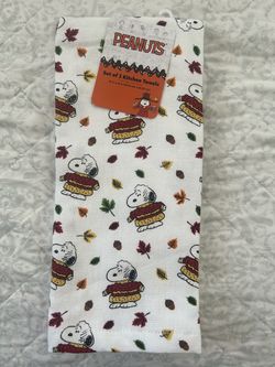 Snoopy "Heavy Sweater" 2-Pack Kitchen Hand Towels