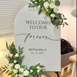Elegant Artificial Wedding Arch Flower Decoration, for Welcome Sign