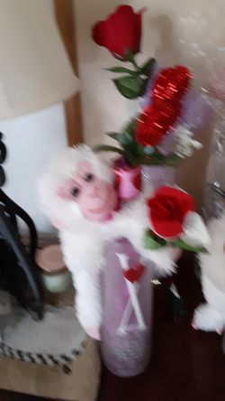 Lighted Bottles for Valentines Day