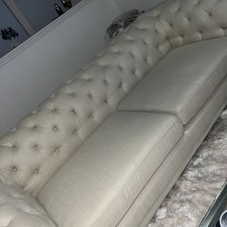 Beige Tufted Sofa