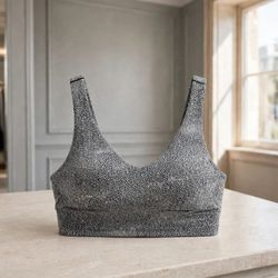 OFFLINE By Aerie Herringbone Jacquard Longline Sports Bra Sz L NWOT Shelf Bra