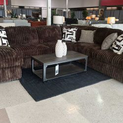 OM• $38 Initial • Brand New Midnight Sectional With Chaise 