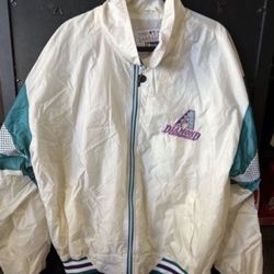 Vintage Pro Player Arizona Diamondbacks MLB Zip Up White Embroidered Jacket XL