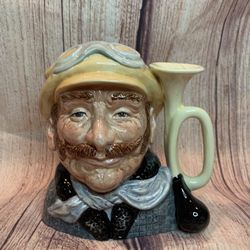 Large Royal Doulton  "Veteran Motorist" D6633 Toby Mug 7.75”