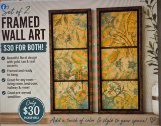 Set of 2 Framed Wall Art