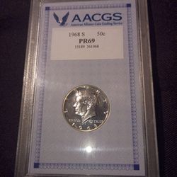 1968 PR69 Kennedy Half Dollar 