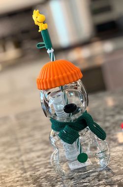 Starbucks Snoopy glass cup