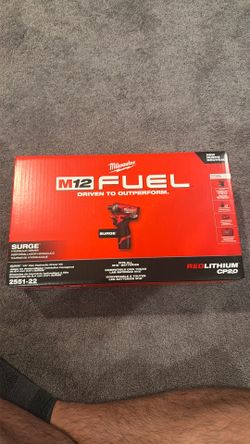 Brand New Milwaukee M12 brushless cordless 1/4 in Hex impact driver kit with 2 batteries, and bag