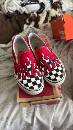 Checker flame vans