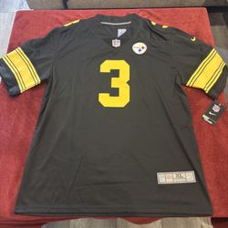 NFL Pittsburgh Steelers Russell Wilson #3 Black Jersey Size XL