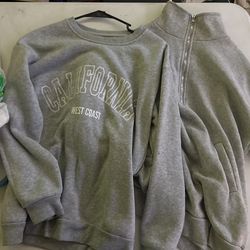 Grey Sweatshirt Set