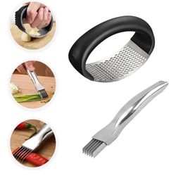 Brand: Generic Kitchen Gadgets Small Manual Garlic Press Stainless Steel Portable Circular Garlic Chopper Rocker For Kids And Adult Brand new. Never b