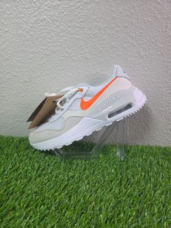 Nike Air Max SYSTM (GS) White/Orange/Phantom Kids Sneaker 6.5Y/Women's Size 8