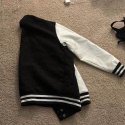 Black & White Letterman Cali Brand Coat 