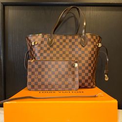 BROWN LV TOTE AND WALLET SET