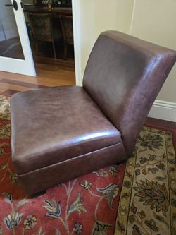 brown leather chair