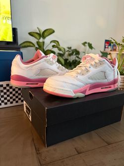 Air Jordan 5 Low White Pink Sneakers