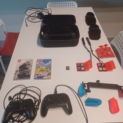 Switch 1 Bundle With Case, Games, And Controler