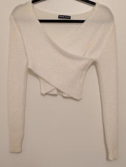 Fuzzy Crisscross Crop Top