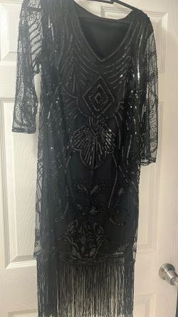 1920 Black Sequence Dress