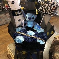 Stitch Con Flores Eternas 