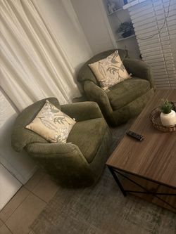 2 Swivel Rocking Chairs