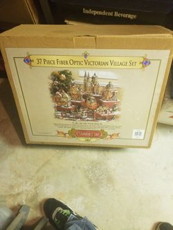 Fiber Optic Victorian Village Set