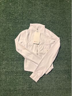 White Lulu lemon define cropped jackets
