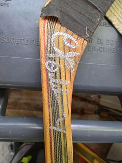 Game used LYLE ODELEIN #4 signed Sherwood pmpx 9950 hockey stick