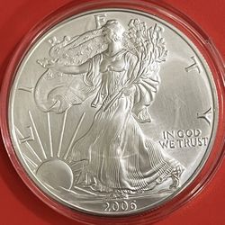 1 OZ SILVER 2006 American Silver Eagle  .999 FS In Capsule