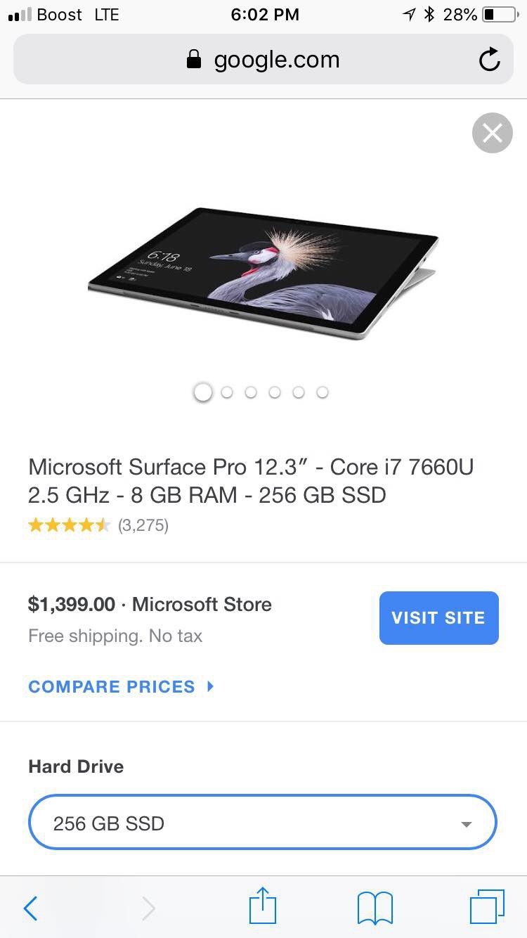 Microsoft Windows Surface Pro Tablet