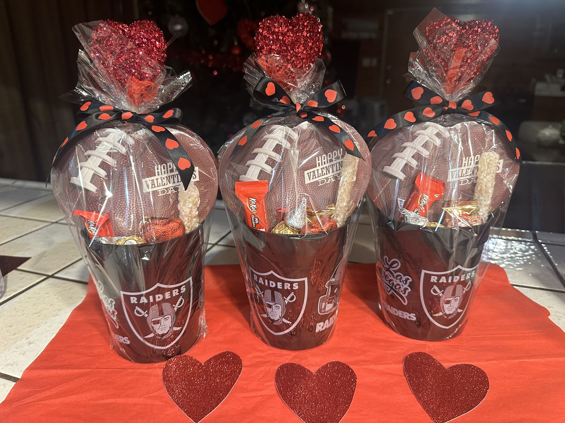 Raiders Valentines Candy buckets 🏈