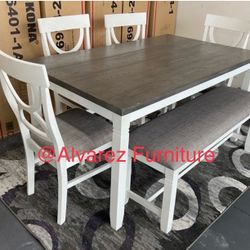 Dining Table Set With Bench 