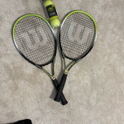Tennis Rackets Normal Wear Good Shape and 3 Balls (Balls New Unopened)